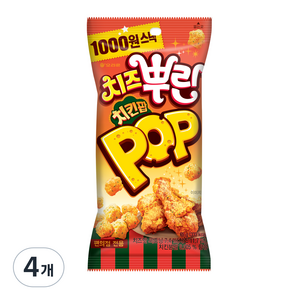 오리온 치즈뿌린 치킨팝, 65g, 4개