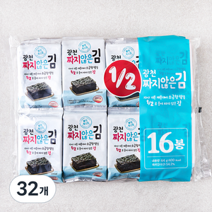 광천해저 짜지않은김, 4g, 32개