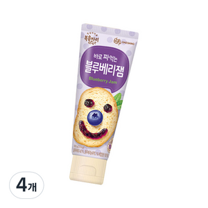 복음자리 바로 짜먹는 블루베리잼, 100g, 4개