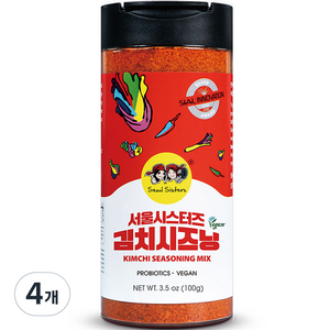 서울시스터즈 김치시즈닝, 100g, 4개