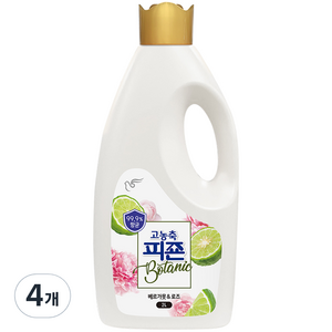 피죤 고농축 항균 보타닉 섬유유연제 베르가못 & 로즈, 2L, 4개