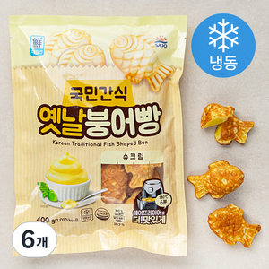 대림선 옛날 붕어빵 슈크림 (냉동), 400g, 6개