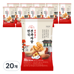 투데이넛 전국견과자랑 경산대추 30g, 20개