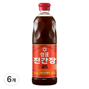 샘표 진간장 금S, 860ml, 6개