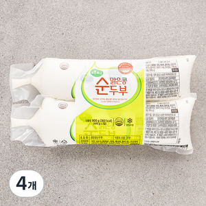 맑은물에 맑은콩 순두부, 400g, 4개