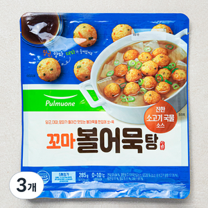 풀무원 꼬마 볼 어묵탕 냉장, 285g, 3개