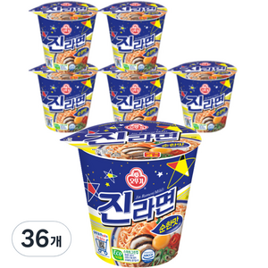 오뚜기 진라면 순한맛 소컵 65g, 36개