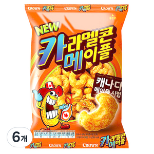 크라운 카라멜콘 메이플, 74g, 6개