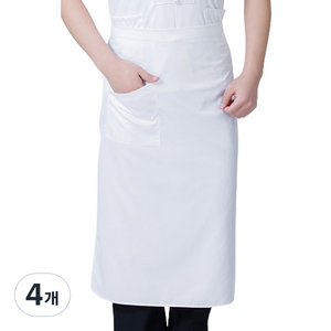 쉐프 롱타입 앞치마, 화이트, 4개