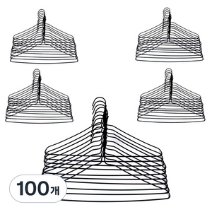 코디스 슬림 신형 세탁소 옷걸이, 블랙, 100개