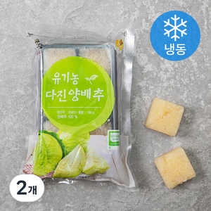 유기가공식품 인증 웰팜넷 유기농 다진양배추 (냉동), 100g, 2개