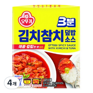 오뚜기 3분 김치참치 덮밥소스, 150g, 4개