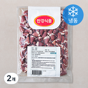 한강식품 닭염통 (냉동), 1kg, 2개