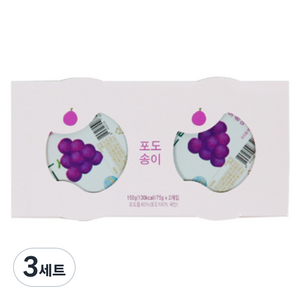 에코맘의산골이유식 유아용 산골푸딩 2p, 포도송이, 150g, 3세트