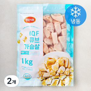 한강식품 IQF 큐브 닭가슴살 (냉동), 2개, 1kg