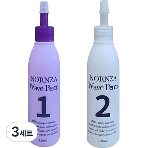 노른자 웨이브펌 파마약 일반모용 1제 150ml + 2제 150ml 세트, 3세트