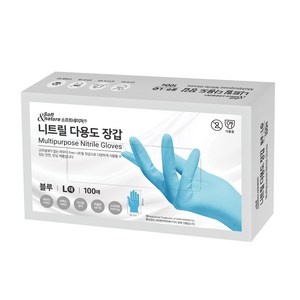 소프트네이쳐 니트릴장갑 블루 L, 대(L), 1개