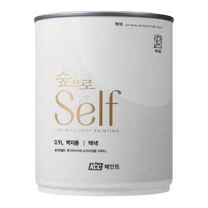 KCC숲으로 셀프 벽지용 에그쉘 수성페인트, 백색, 900ml, 1개