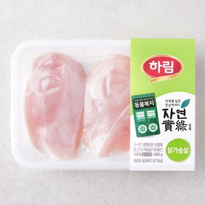 하림 자연실록 동물복지 인증 닭가슴살 (냉장), 400g, 1개