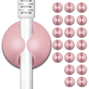 엔더 USB 충전 케이블 선정리 홀더 클립 1구, 20개, 핑크