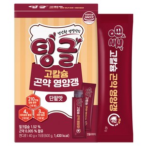 팅글 고칼슘 곤약 영양갱 단팥맛 15p, 600g, 1개