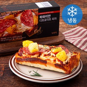 빕스 하와이안 디트로이트 피자 (냉동), 160g, 1개