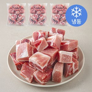 국제식품 오스트리아산 돈갈비 찜용 3 x 3 x 3 cm (냉동), 3개, 1kg