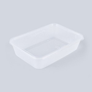 더팩컴퍼니 사각죽용기 백색 500ml, 1개, 50개