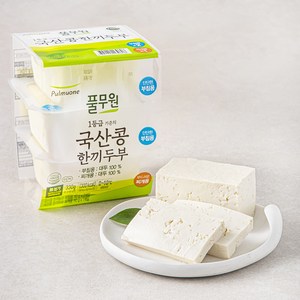 풀무원 국내산 콩 한끼두부 부침용 110g x 2입 + 찌개용 110g 세트, 1세트