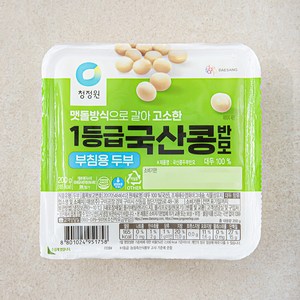 청정원 국산 1등급 부침용 콩두부 반모, 200g, 1개