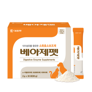 대웅펫 반려동물 베아제펫 영양제, 소화기능/췌장개선, 60g, 1개