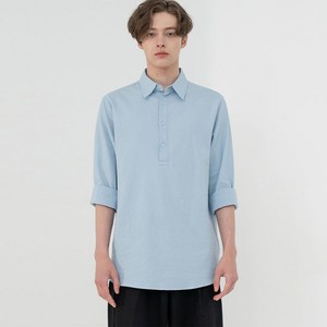 씨오큐 LINEN HENLY NECK SHIRT