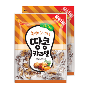 청우식품 땅콩 캬라멜, 280g, 2개