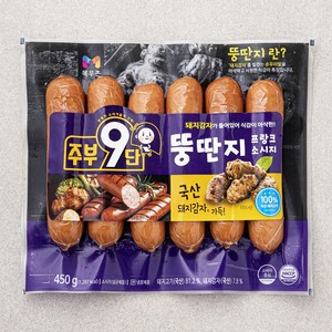 목우촌 주부9단 뚱딴지 프랑크 소시지, 450g, 1개