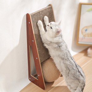 심플앤글로우 고양이 조립식 이중 회전 스크레치 보드 중형, 1개, 브라운