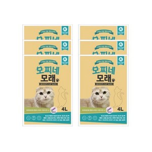 모찌네 고양이 모래, 4L, 6개, 라벤더향