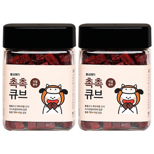 뽀시래기 촉촉큐브 트릿, 한우, 180g, 2개