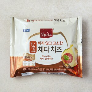 상하치즈 짜지 않고 고소한 체다 치즈 10매입, 180g, 1개