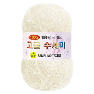 yana 대용량 고급 수세미 100g, 백아이보리, 1개