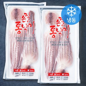 살아있을때 깔끔하게 손질된 통낙지 (냉동), 200g(2미), 2개