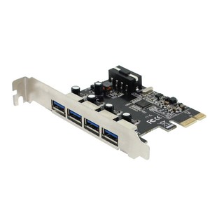 넥시 USB3.0 4포트 PCI-E 카드 NX311, 혼합색상