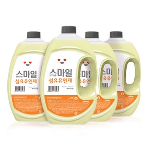 아토세이프 스마일 섬유유연제 후리지아향 본품, 2.5L, 4개