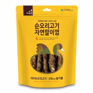 자연애채널펫 자연말이껌 건조간식, 오리고기맛, 200g, 1개