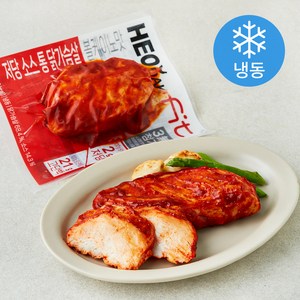 허닭 FIT 저당 소스 통 닭가슴살 볼케이노맛 (냉동), 100g, 5개