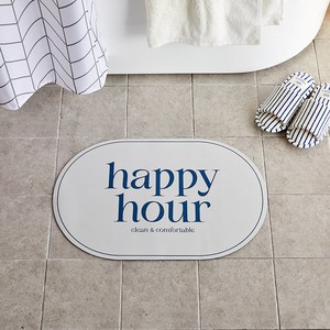 모던하우스 빨리 마르는 규조토 발매트 HAPPY HOUR 40 x 60 cm, 블루, 1개