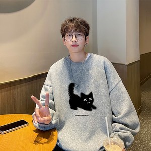 스타빈 남성용 고양이 루즈 라운드 맨투맨