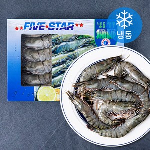 FIVESTAR 말레이시아산 블랙타이거 얼룩 새우 (냉동), 500g(12미), 1개