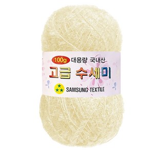 yana 대용량 고급 수세미 100g, 136 옐로우아이보리, 1개