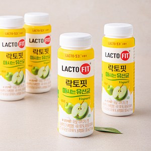 종근당건강 락토핏 마시는 유산균 사과, 130ml, 4개