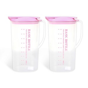 문일케미칼 베이직 원터치 물병, 핑크, 2.3L, 2개